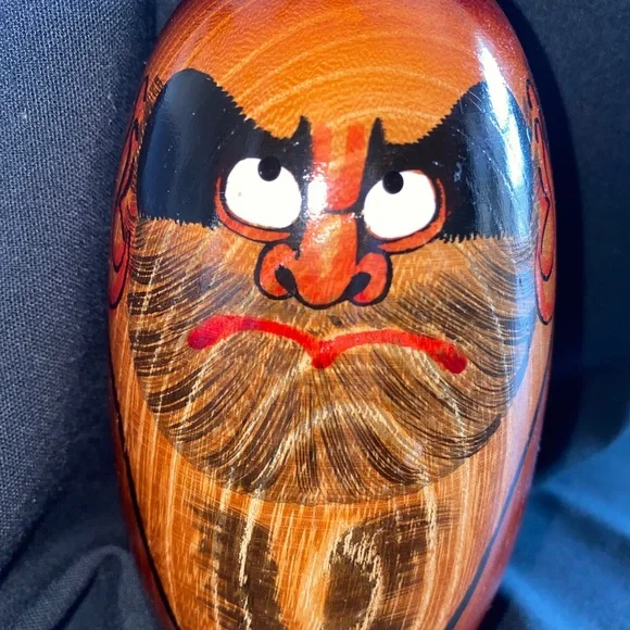 Daruma Japanese wooden doll Newport kokeshi Handcrafted. - Picture 2 of 10